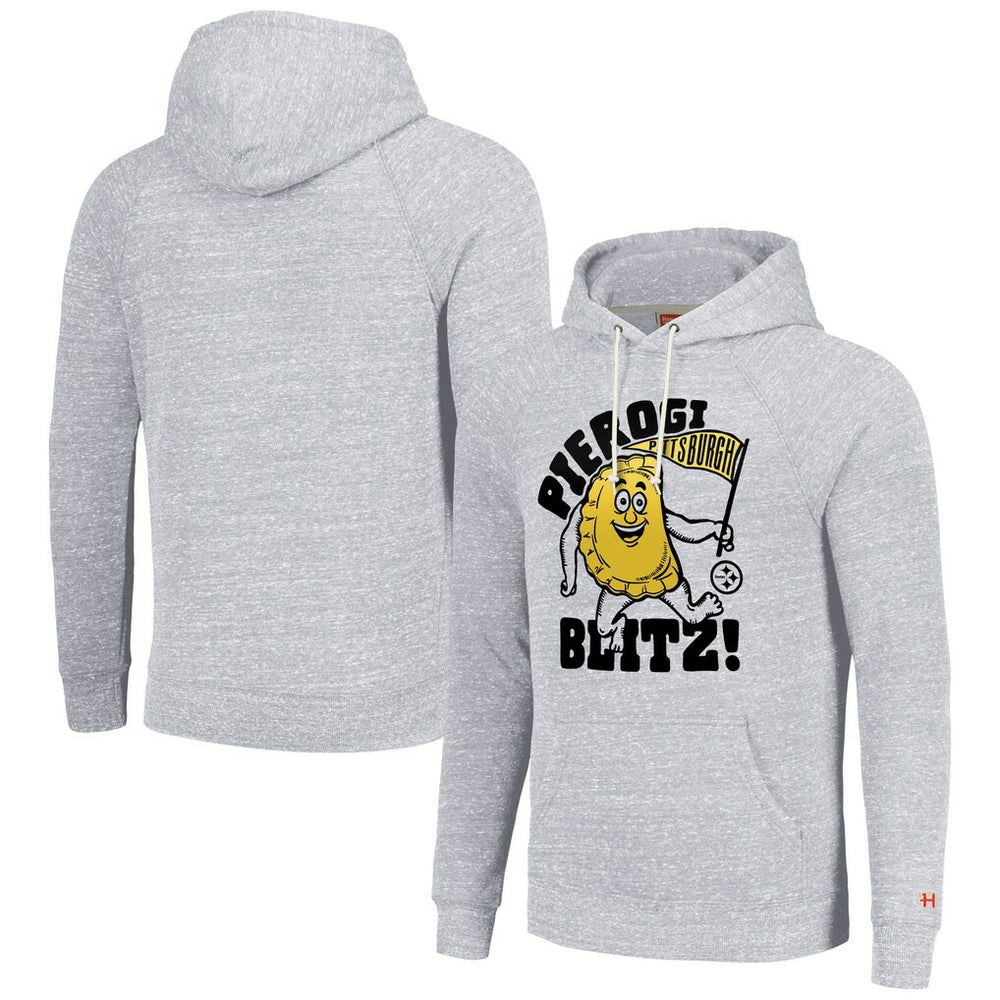 Pittsburgh Steelers Homage Unisex NFL x Guy Fieri’s Flavortown Tri-Blend Pullover Hoodie - Ash - NFL