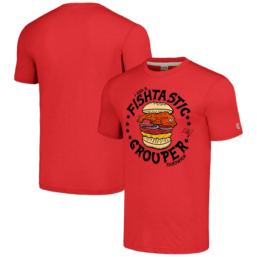 Tampa Bay Buccaneers Homage Unisex NFL x Guy Fieri’s Flavortown Tri-Blend T-Shirt - Red - NFL