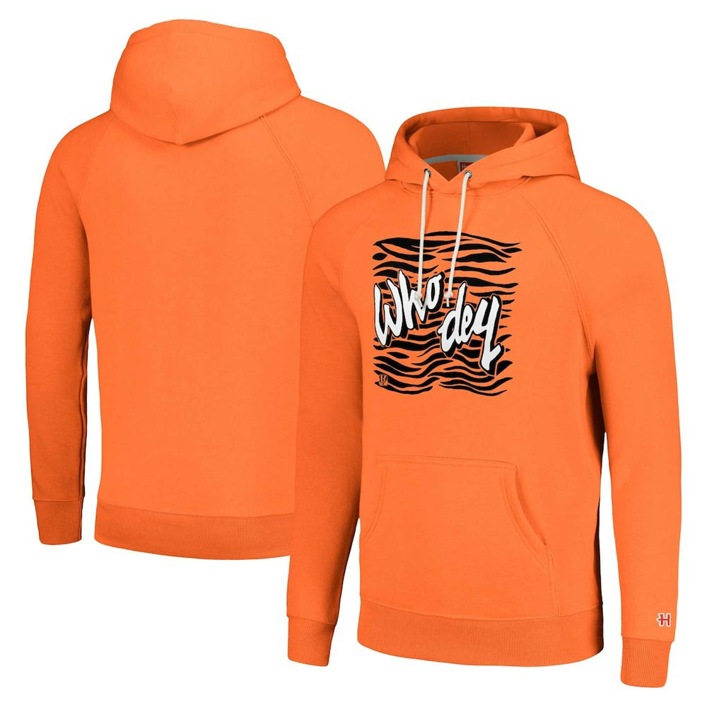 Cincinnati Bengals Homage Unisex Hyperlocal Raglan Pullover Hoodie - Orange - NFL