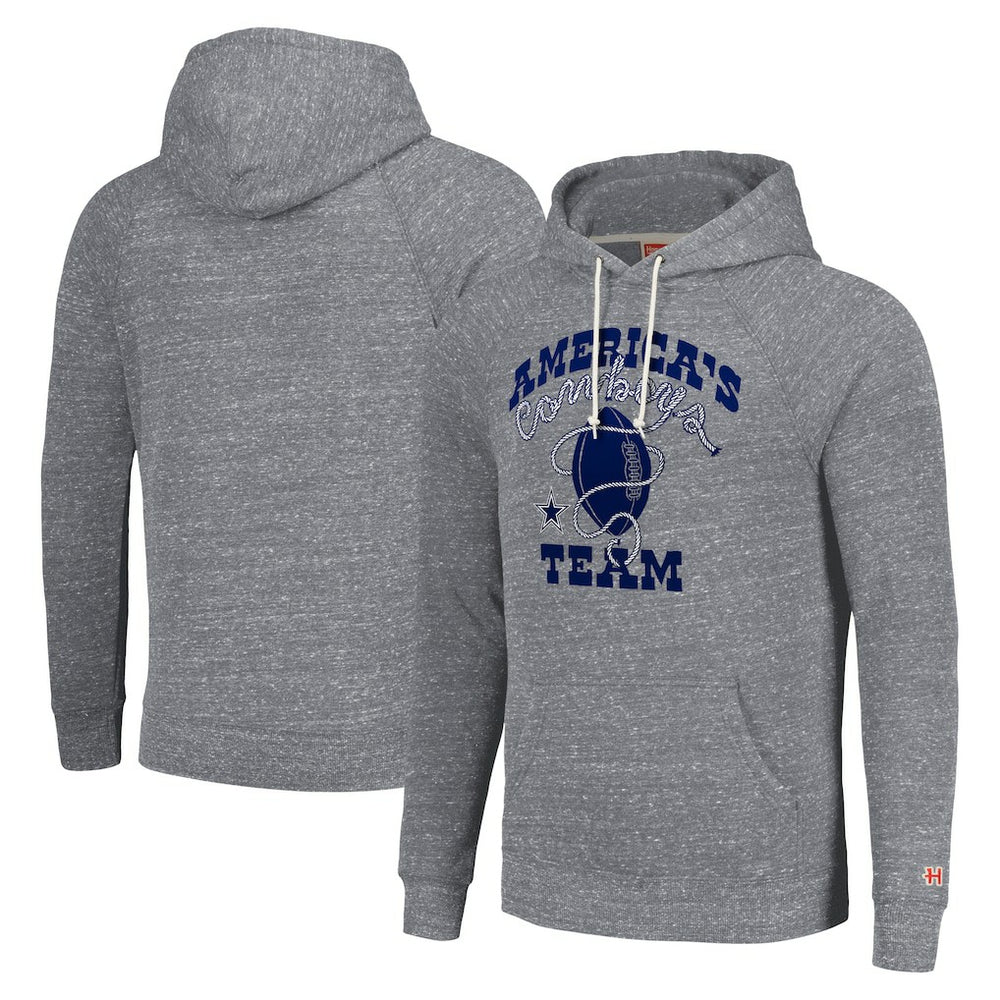 Dallas Cowboys Homage Unisex Hyperlocal Raglan Pullover Hoodie - Gray - NFL