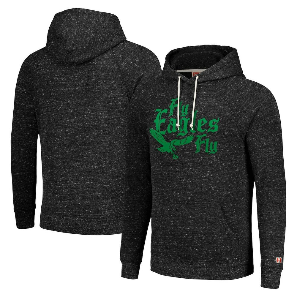 Philadelphia Eagles Homage Unisex Hyperlocal Raglan Pullover Hoodie - Charcoal - NFL