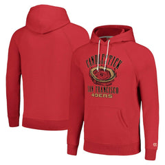 San Francisco 49ers Homage Unisex Hyperlocal Raglan Pullover Hoodie - Scarlet - NFL