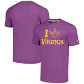 Minnesota Vikings Homage Unisex The NFL ASL Collection by Love Sign Tri-Blend T-Shirt - Purple - NFL