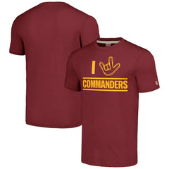 Washington Commanders Homage Unisex The NFL ASL Collection by Love Sign Tri-Blend T-Shirt - Burgundy - NFL