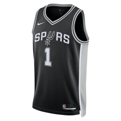 Nike Victor Wembanyama San Antonio Spurs Unisex 2023 NBA Draft First Round Pick Swingman Jersey Icon Edition Black