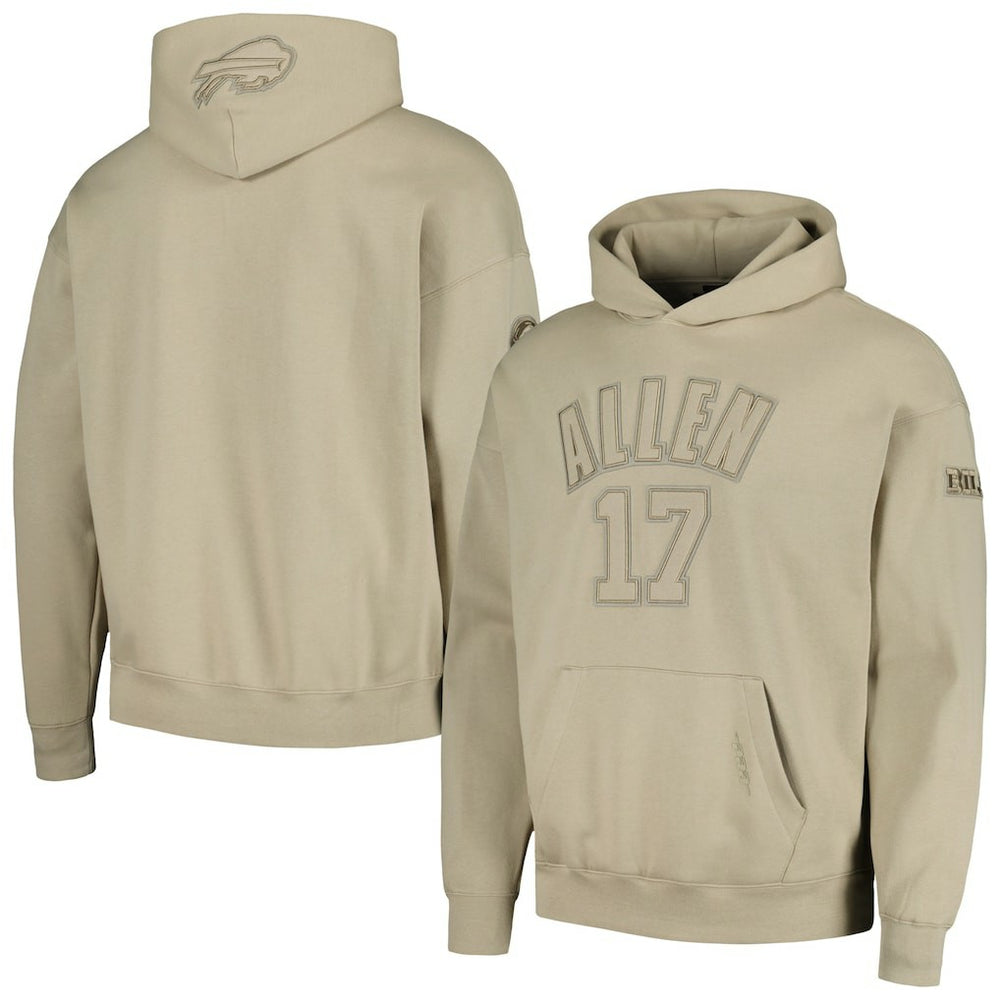 Josh Allen Buffalo Bills Pro Standard Player Name & Number Pullover Hoodie - Tan - NFL