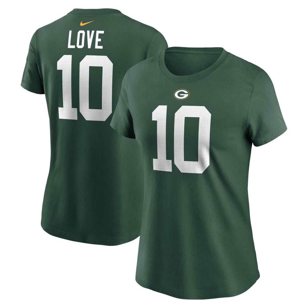 Jordan Love Green Bay Packers Women's Player Name & Number T-Shirt - Green - Nike