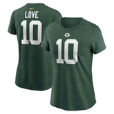 Jordan Love Green Bay Packers Women's Player Name & Number T-Shirt - Green - Nike