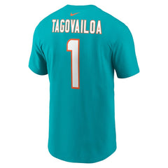 Tua Tagovailoa Miami Dolphins Player Name & Number T-Shirt - Aqua - Nike