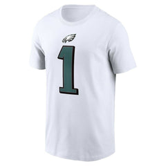 Jalen Hurts Philadelphia Eagles Player Name & Number T-Shirt - White - Nike