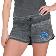 Detroit Lions Concepts Sport Women's Resurgence Waffle Knit Shorts - Charcoal - NFL