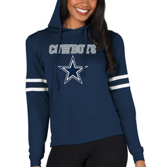 Dallas Cowboys Concepts Sport Women's Marathon Lightweight Lounge Pullover Hoodie - Navy - NFL