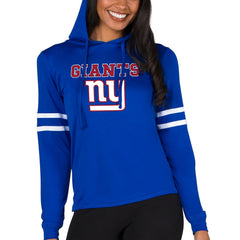 New York Giants Concepts Sport Women's Marathon Lightweight Lounge Pullover Hoodie - Royal - NFL