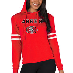 San Francisco 49ers Concepts Sport Women's Marathon Lightweight Lounge Pullover Hoodie - Scarlet - NFL