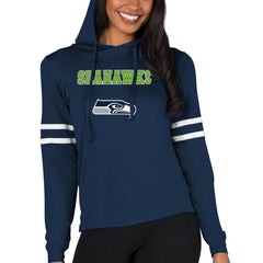 Seattle Seahawks Concepts Sport Women's Marathon Lightweight Lounge Pullover Hoodie - College Navy - NFL