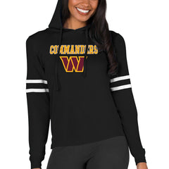 Washington Commanders Concepts Sport Women's Marathon Lightweight Lounge Pullover Hoodie - Black - NFL