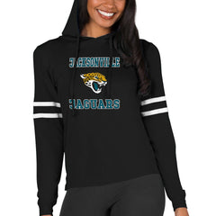 Jacksonville Jaguars Concepts Sport Women's Marathon Lightweight Lounge Pullover Hoodie - Black - NFL