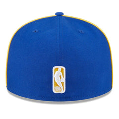 New Era Golden State Warriors Piped & Flocked 59Fifty Fitted Hat Royal