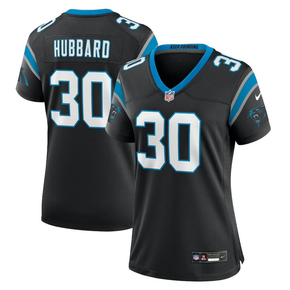 Chuba Hubbard Carolina Panthers Women's Team Game Jersey - Black - Nike
