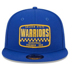 New Era Golden State Warriors Rally Drive Finish Line Patch 9FIFTY Snapback Hat Royal