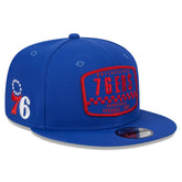New Era Philadelphia 76ers Rally Drive Finish Line Patch 9FIFTY Snapback Hat Royal