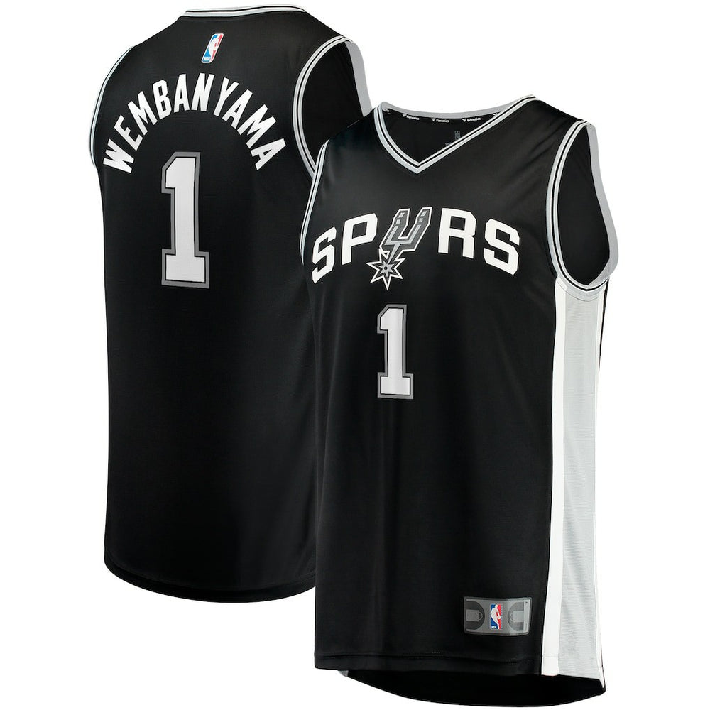 Fanatics Victor Wembanyama San Antonio Spurs Fast Break Replica Jersey Icon Edition Black