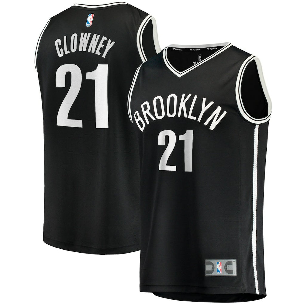 Fanatics Noah Clowney Brooklyn Nets Youth Fast Break Replica Jersey Icon Edition Black