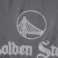 Golden State Warriors The Wild Collective Women's Embroidered Fleece Raglan Short Sleeve Pullover Sweatshirt Gray