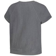 Phoenix Suns The Wild Collective Women's Embroidered Fleece Raglan Short Sleeve Pullover Sweatshirt Gray