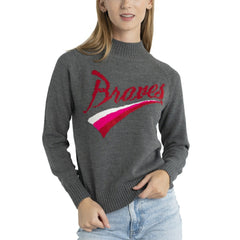 Atlanta Braves Lusso Women's Serena Raglan Pullover Sweater for sale