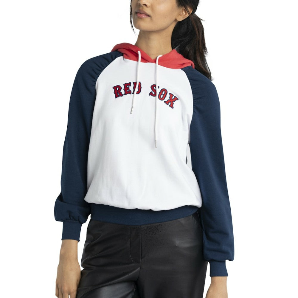 Boston Red Sox Lusso Women's Marlowe Tri-Blend Raglan Pullover Hoodie Outlet