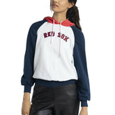 Boston Red Sox Lusso Women's Marlowe Tri-Blend Raglan Pullover Hoodie Outlet