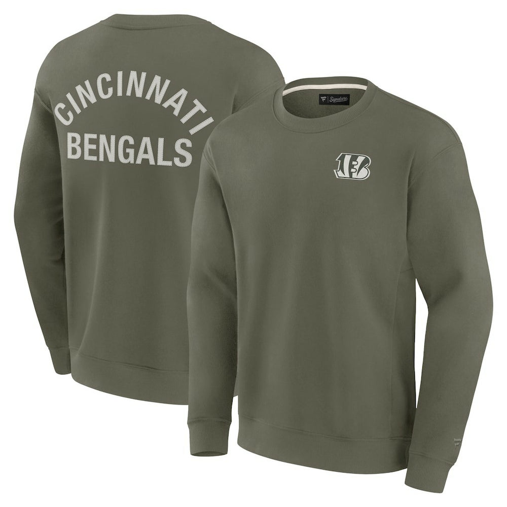 Cincinnati Bengals Unisex Elements Super Soft Pullover Sweatshirt - Olive - Fanatics