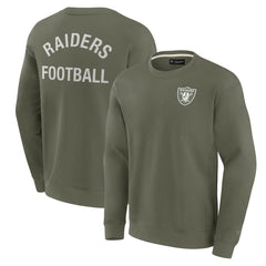 Las Vegas Raiders Unisex Elements Super Soft Pullover Sweatshirt - Olive - Fanatics