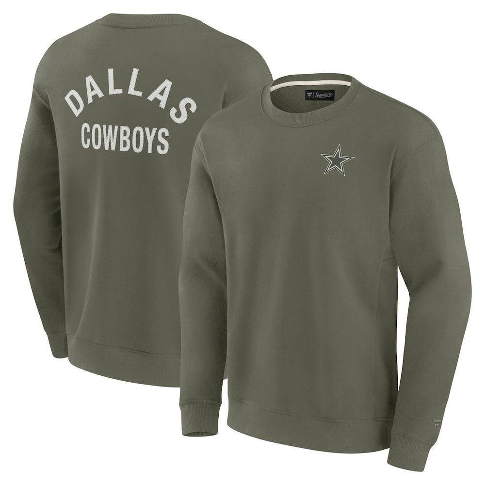 Dallas Cowboys Unisex Elements Super Soft Pullover Sweatshirt - Olive - Fanatics