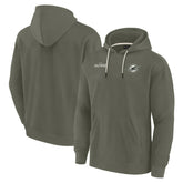 Miami Dolphins Unisex Elements Super Soft Fleece Pullover Hoodie - Olive - Fanatics