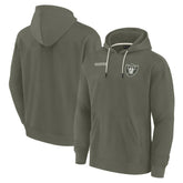Las Vegas Raiders Unisex Elements Super Soft Fleece Pullover Hoodie - Olive - Fanatics
