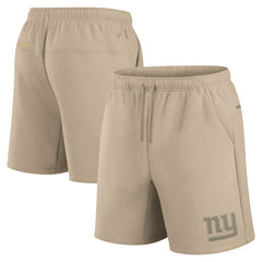 New York Giants Unisex Elements Super Soft Fleece Shorts - Khaki - Fanatics