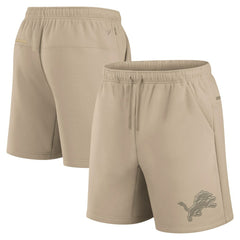 Detroit Lions Unisex Elements Super Soft Fleece Shorts - Khaki - Fanatics