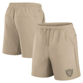 Las Vegas Raiders Unisex Elements Super Soft Fleece Shorts - Khaki - Fanatics