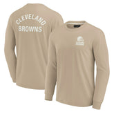 Cleveland Browns Unisex Elements Super Soft Long Sleeve T-Shirt - Khaki - Fanatics