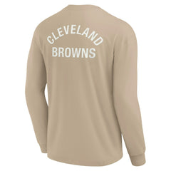 Cleveland Browns Unisex Elements Super Soft Long Sleeve T-Shirt - Khaki - Fanatics