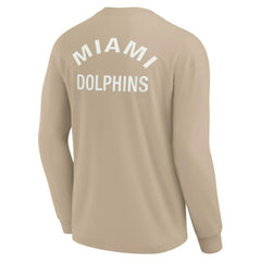 Miami Dolphins Unisex Elements Super Soft Long Sleeve T-Shirt - Khaki - Fanatics