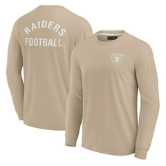Las Vegas Raiders Unisex Elements Super Soft Long Sleeve T-Shirt - Khaki - Fanatics