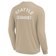 Seattle Seahawks Unisex Elements Super Soft Long Sleeve T-Shirt - Khaki - Fanatics
