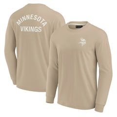 Minnesota Vikings Unisex Elements Super Soft Long Sleeve T-Shirt - Khaki - Fanatics