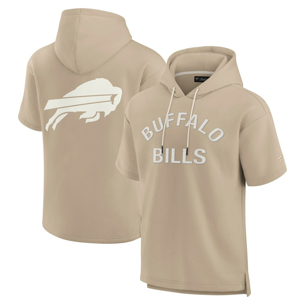 Buffalo Bills Unisex Elements Super Soft Fleece Short Sleeve Pullover Hoodie - Khaki - Fanatics