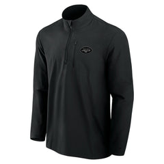New York Jets Front Office Micro Tonal Quarter-Zip Pullover - Black - Fanatics