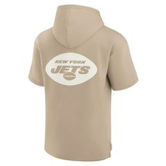 New York Jets Unisex Elements Super Soft Fleece Short Sleeve Pullover Hoodie - Khaki - Fanatics