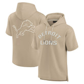 Detroit Lions Unisex Elements Super Soft Fleece Short Sleeve Pullover Hoodie - Khaki - Fanatics